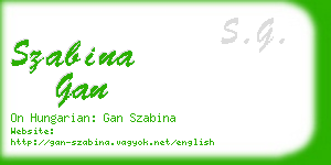 szabina gan business card